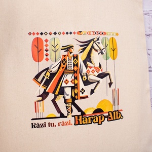 Sacosa din bumbac, suvenir, Harap Alb - Amintiri din Copilarie - genți și portofele - geantă pentru cumpărături - totebaguri - Artynos.ro