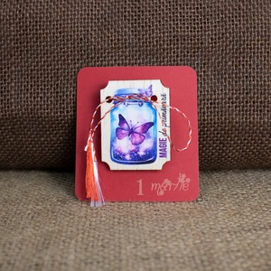 Martisor din lemn, Magie de primavara, Bijuterii, Martisor, Fotografie, grafica, desen, ilustratie, Obiecte pictate, ARTYNOS