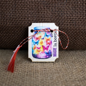 Martisor din lemn, Magie la borcan - bijuterii - mărțișor - Artynos.ro