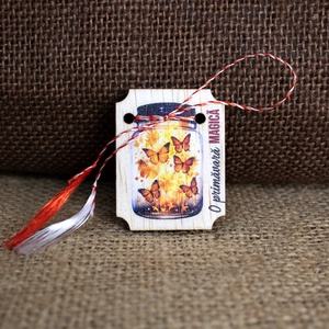 Martisor din lemn, O primavara magica - bijuterii - mărțișor - Artynos.ro