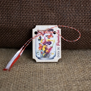Martisor din lemn, Doza de primavara - bijuterii - mărțișor - Artynos.ro
