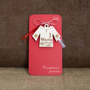 Martisor Urban tip brosa, din lemn, personalizat, IE Romaneasca, Bijuterii, Martisor, Fotografie, grafica, desen, ilustratie, Gravare, pirogravura, ARTYNOS