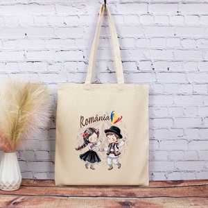 Sacosa din bumbac, suvenir, Romanasi, asa cum suntem, Genti si portofele, Geanta pentru cumparaturi, Totebaguri, Fotografie, grafica, desen, ilustratie, Tesatura, ARTYNOS