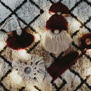 Set 4 ornamente macrame - Artynos.ro