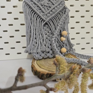 Geantă macrame de umăr  stil boho chic, lucrată manual - geantă și husă - genți de umăr și genți de mână - geantă de umăr sling - Artynos.ro