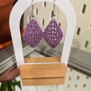 Cercei Micro-Macrame Diamond - bijuterii - cercei - cercei și ornamente pentru urechi - Artynos.ro