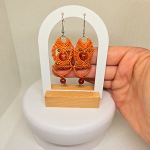 Cercei Micro-Macrame Coralia - bijuterii - cercei - cercei și ornamente pentru urechi - Artynos.ro