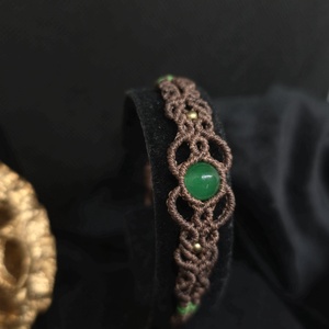 Bratara macrame cu piatra de agat - bijuterii - brățări - brățări împletite - Artynos.ro