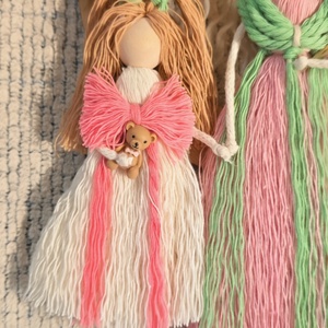 Coroniță cu păpuși macrame  - casă & stil de viață - decorațiuni de casă - decorațiuni de pereți - decor de pereți, macrame - Artynos.ro