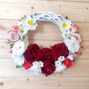 Coronita decorativa trandafiri si narcise - casă & stil de viață - accesorii pentru decorat casa - decorațiuni de geam și decorațiuni de ușă  - ornamente de ușă  - Artynos.ro