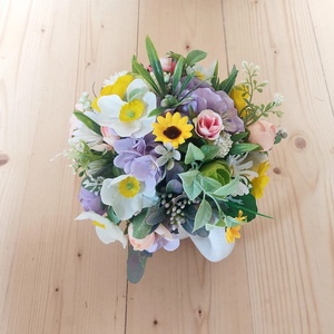 Aranjament floral mov galben in cana ceramica - casă & stil de viață - accesorii pentru decorat casa - decorațiuni de masă și decorațiuni pentru rafturi  - florării și grădini de sticle - Artynos.ro