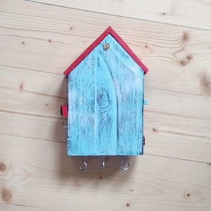 Suport chei lemn Casuta cu prajituri  - casă & stil de viață - accesorii pentru decorat casa - decorațiuni de pereți, decorațiuni suspendate - suport pentru chei - Artynos.ro
