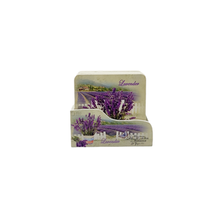 Set sase suporti patrati de pahare de 10 cm din lemn, cu cutie de depozitare, multicolor, modele diferite cu lavanda, tr - casă & stil de viață - accesorii pentru echipamente de bucătărie - accesorii de servire - suporturi pahare - Artynos.ro