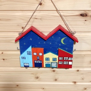 Casuta decorativa/ suport chei, model casute colorate - casă & stil de viață - accesorii pentru decorat casa - decorațiuni de pereți, decorațiuni suspendate - suport pentru chei - Artynos.ro