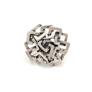 Inel metalic model patrate intrepatrunse, Inz029 - bijuterii - inele - inele rotunde - Artynos.ro