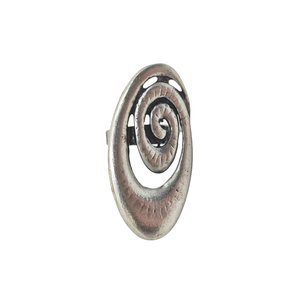 Inel metalic design spirala rustic, Inz044 - bijuterii - inele - inele figurate - Artynos.ro