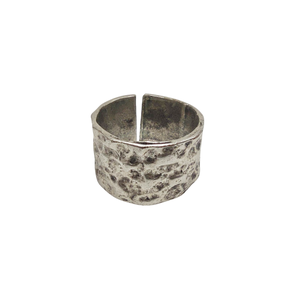 Inel din zamac unisex tip verigheta lata, model lovitura de ciocan, Inz090, Bijuterii, Inele, Inele figurate, Confectionarea bijuteriilor, ARTYNOS