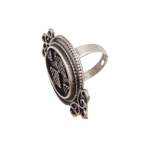  Inel zamac, design oval si margini ornate, Inz100 - bijuterii - inele - inele cu figurine - Artynos.ro