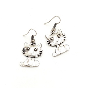  Cercei zamac model pisica 6, Cez011, Bijuterii, Cercei, Cercei cu figurine, Confectionarea bijuteriilor, ARTYNOS