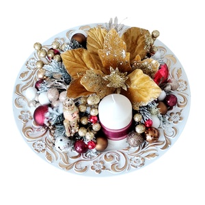 Aranjament de Craciun cu spargator de nuci, 4551 - crăciun - decorațiuni de crăciun de casă - decor pentru masă de crăciun - Artynos.ro