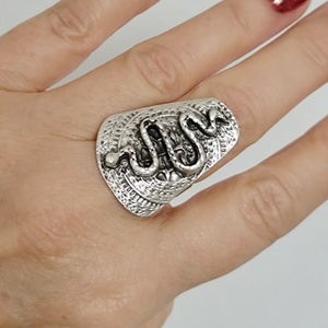 Inel reglabil din zamac, Serpentin, Inz110 - Artynos.ro