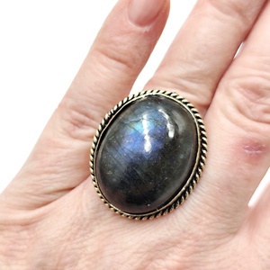 Inel metalic oval auriu antichizat cu labradori 4577 - bijuterii - inele - inele cu pietre semiprețioase - Artynos.ro