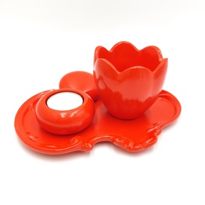 Set decorativ rosu cu recipient tip macaron si suport lalea 4578 - casă & stil de viață - seturi de cadou - Artynos.ro