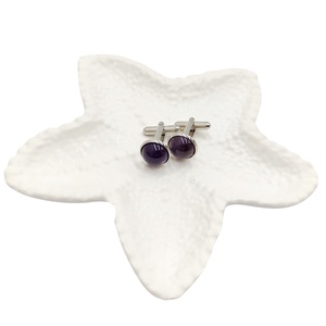 Butoni camasa cu ametist, unisex 4595 - Artynos.ro