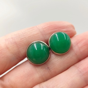 Butoni camasa cu agata verde,  4599 - bijuterii - butoni de manșetă - Artynos.ro