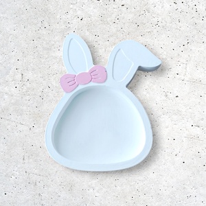 Platou decorativ iepuras cu fundita roz 4618 - casă & stil de viață - decorațiuni de casă - decorațiuni de masă și rafturi - decorațiuni de masă - Artynos.ro