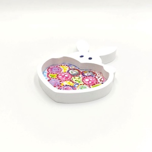 Platou decorativ iepuras cu inimioara multicolora 4617 - casă & stil de viață - decorațiuni de casă - decorațiuni de masă și rafturi - decorațiuni de masă - Artynos.ro