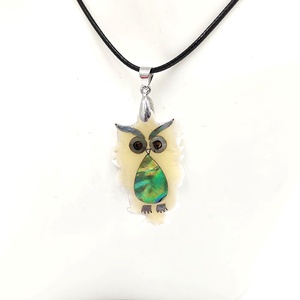 Colier pandantiv din sidef model bufnita 4621 - Artynos.ro