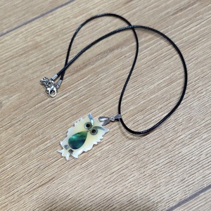 Colier pandantiv din sidef model bufnita 4621 - bijuterii - coliere - coliere cu pandative - Artynos.ro