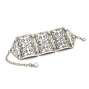 Bratara zamac din trei piese dreptunghiulare mari Brz042 - Artynos.ro