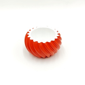 Recipient rotund rosu, turnat manual, vopsit si lacuit 46274, Casa & Stil de viata, Decoratiuni de casa, Decoratiuni de masa si rafturi, Boluri decorative, Ceramica, Obiecte pictate, ARTYNOS