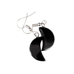 Cercei semiluna cu agat negru 4639 - Artynos.ro