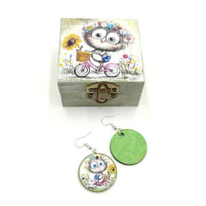 Set handmade Bufnita pe bicicleta, 4709 - casă & stil de viață - seturi de cadou - Artynos.ro