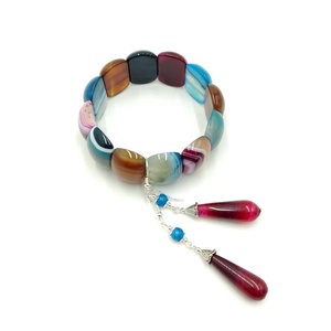 Set unicat cu agate naturale, festival de culori, 4721 - Artynos.ro