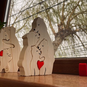 Decoratiune puzzle familia ursulet - casă & stil de viață - accesorii pentru decorat casa - decorațiuni de masă și decorațiuni pentru rafturi  - decorațiuni de masă - Artynos.ro
