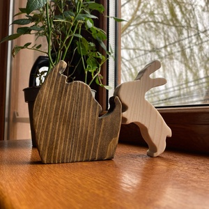 Decoratiune puzzle iepuras - casă & stil de viață - accesorii pentru decorat casa - decorațiuni de masă și decorațiuni pentru rafturi  - decorațiuni de masă - Artynos.ro