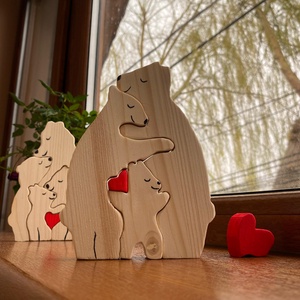 Decoratiune puzzle 3 Ursuleti - casă & stil de viață - accesorii pentru decorat casa - decorațiuni de masă și decorațiuni pentru rafturi  - decorațiuni de masă - Artynos.ro