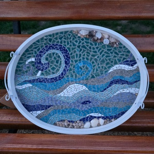 Platou mozaic, Casa & Stil de viata, Decoratiuni de casa, Decoratiuni de masa si rafturi, Decoratiuni de masa, Mozaic, ARTYNOS