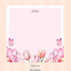 Tulips and Butterflies Memo Pad, Casa & Stil de viata, Produse de papetarie, Caiete si jurnale, Altele, ARTYNOS