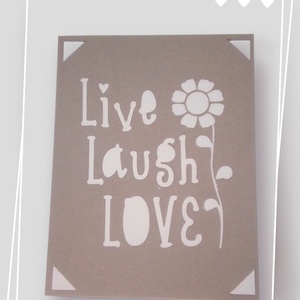 Felicitare 'Live, Laugh, Love' - casă & stil de viață - papetărie de hârtie - invitații, felicitări - Artynos.ro