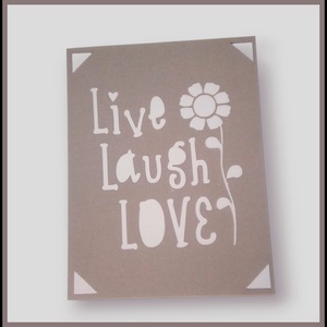Felicitare 'Live, Laugh, Love', Casă & Stil de viață, Papetărie de hârtie, Invitații, felicitări, Arta de hârtie, ARTYNOS