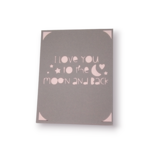 Felicitare 'Love you to the Moon..' - casă & stil de viață - papetărie de hârtie - invitații, felicitări - Artynos.ro