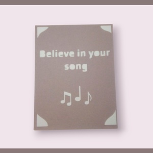 Felicitare 'Believe in your song' - casă & stil de viață - papetărie de hârtie - invitații, felicitări - Artynos.ro
