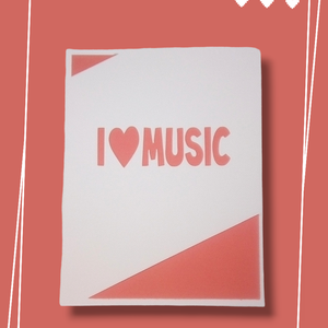 Felicitare 'I love music' - casă & stil de viață - papetărie de hârtie - invitații, felicitări - Artynos.ro
