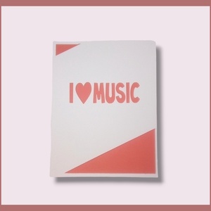 Felicitare 'I love music', Casă & Stil de viață, Papetărie de hârtie, Invitații, felicitări, Arta de hârtie, ARTYNOS