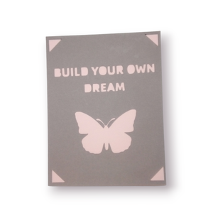 Felicitare 'Build your own dream' - casă & stil de viață - papetărie de hârtie - invitații, felicitări - Artynos.ro